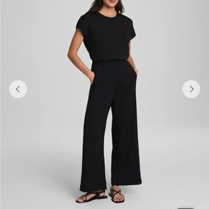 SPANX Black Wide Leg Jumpsuit